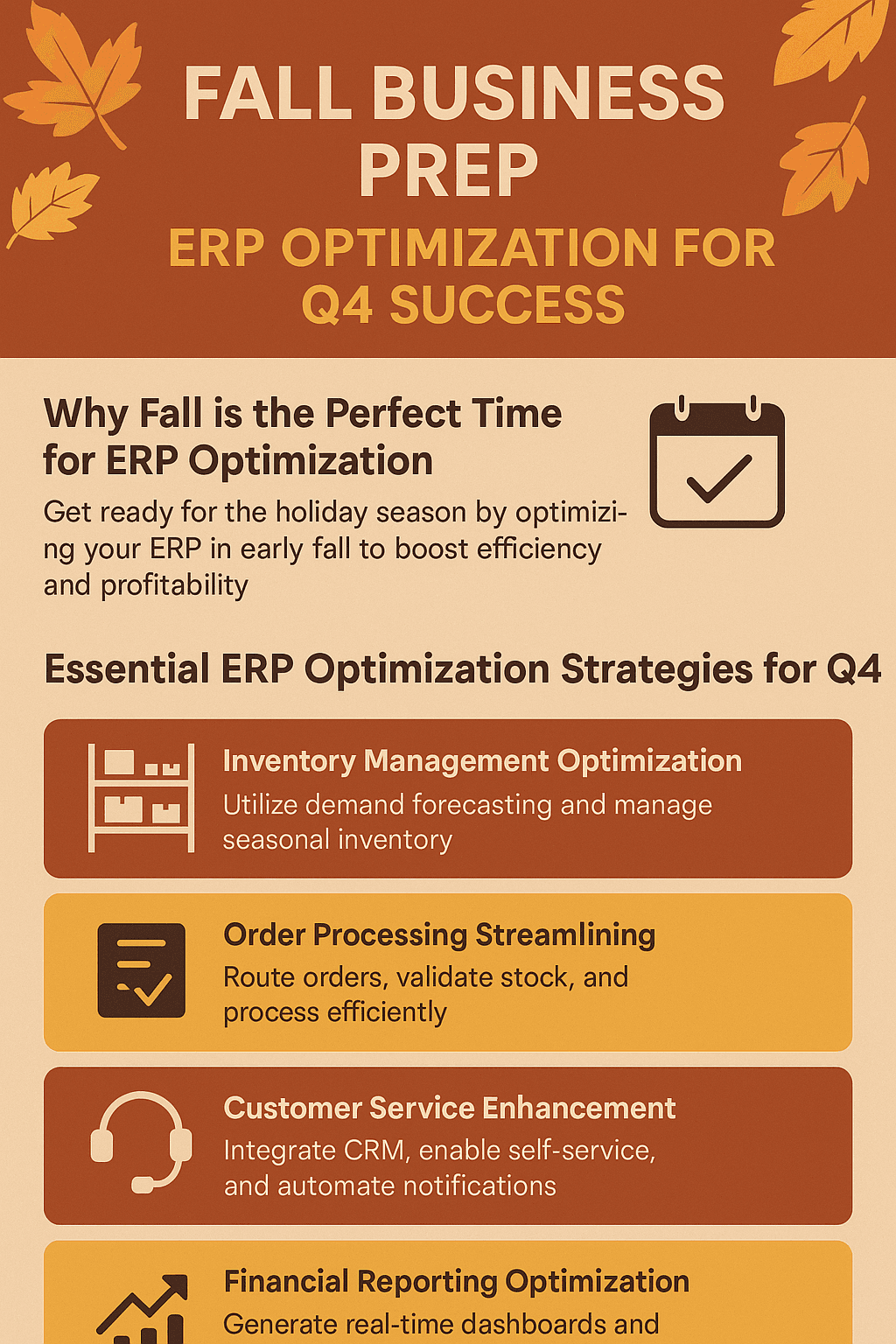 Fall Business Preparation ERP Optimization for Q4 Success
